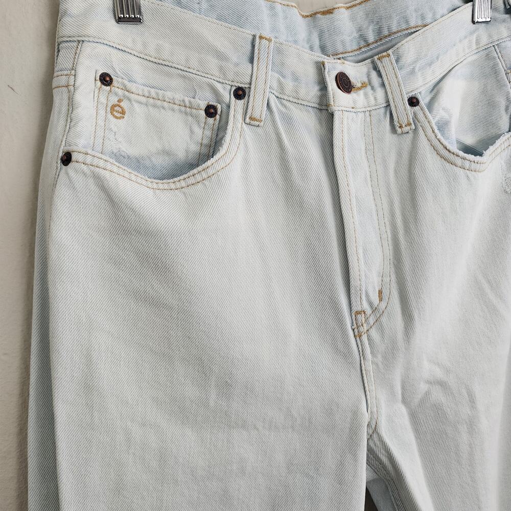 NWT Etica Altin Loose Fit Crop Jeans Distressed Light Wash Anthropologie - 27 - Picture 12 of 14
